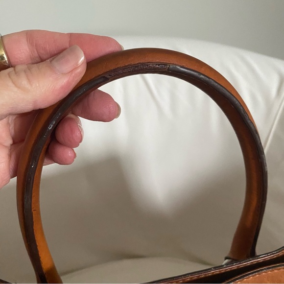 Michael Kors Hamilton Bag Intentionally Distressed Leather Silver Accents - Picture 8 of 10